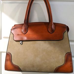 Brown and Tan Satchel/Purse